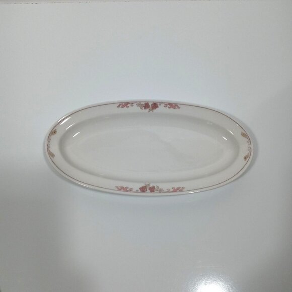 Syracuse China Vintage Oval Relish Tray With Floral Accent Trim Fine - Picture 1 of 5